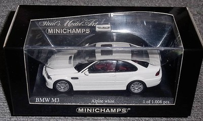 Shipping Included Hong Kong Special Order 1/43 Bmw M3 White 2000