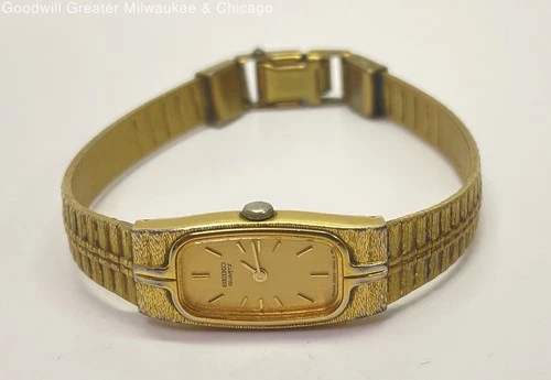Vintage Seiko Quartz Gold Tone Stainless-Steel Ladies Watch, 17.5g