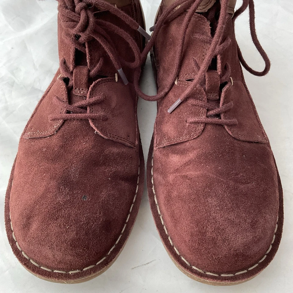 Botines Clarks Tamitha Key Side Cremallera Gamuza Caoba Marrón Mujer Talla 9.5 Foto 3 de 4