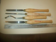 4 Various Robert Sorby HSS Wood Turning Chisels  United Kingdom 14 1/2" to 16"