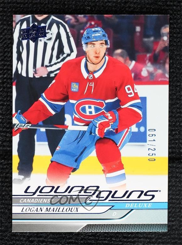 2024-25 Upper Deck Series 1 Young Guns Deluxe 61/250 Logan Mailloux #239 0e15