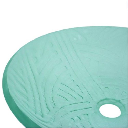 Decolav 17" White Rainbow Artistic Non-Tempered Glass Vanity Vessel Sink Bowl - Picture 3 of 4