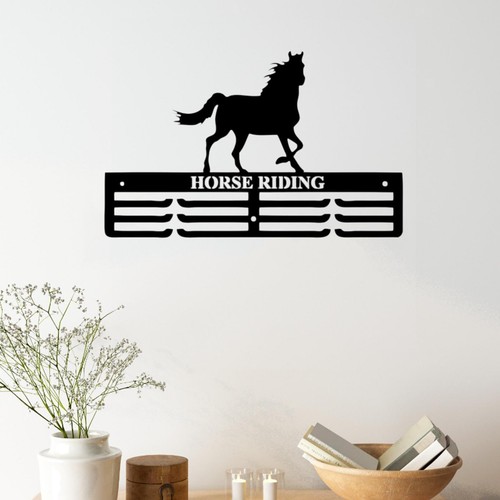 Equestrian Hurdles Medal Holder Competition Medal Holder Display Shelf Black - Picture 5 of 7