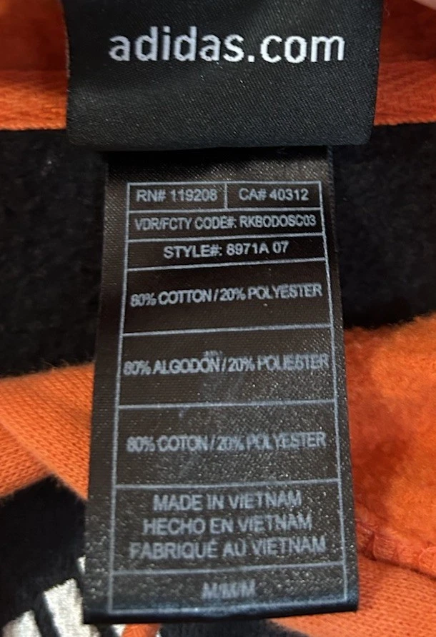 NBA Adidas Charlotte Bobcats Hoodie Sweatshirt Size Medium M Embroidered - Image 4 of 4