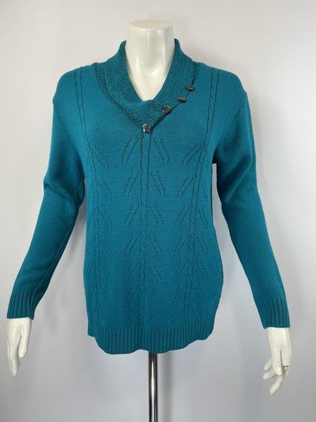 Women Monique Sweater Turquoise 38 / M / 46 #4CUK