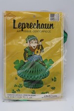 Vintage St Patrick  s Day Die Cut Leprechaun 11.5  By Biestle 1979