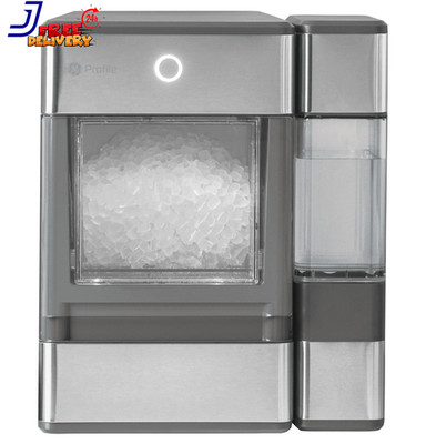 Nugget Ice Maker + Side Tank Countertop Icemaker Stainless Steel 24lbs Daily Ic