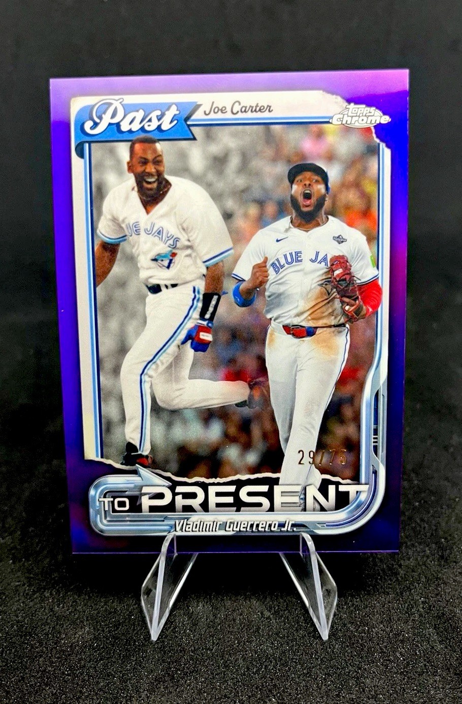 Topps 2026 Topps Chrome Past to Present Joe Carter/V. Guerrero Jr. /75 PTP-6