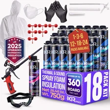 Spray Foam Insulation Kit (18 PK Kit-26.46oz) Expanding Foam Sealant Closed Cell