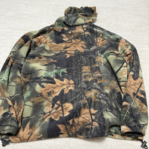 Vintage Trail Crest Camo All Over Print Full Zip Fleece Men's Large AOP Hunting - Picture 6 of 9