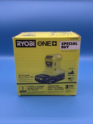RYOBI ONE+ 18V Portable Power Source Kit 1.5Ah Battery & Charger P743GCSB