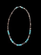 Native American Violet Oyster Shell Turquoise Necklace
