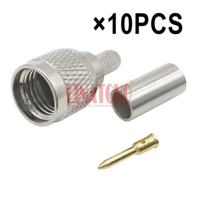 10PCS RG142 LMR195 RG58 50-3 Moto GM300 Car Radio MINI UHF Male Crimp Connector