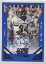 2015 Score Rookie Showcase Signatures 10/99 Titus Davis #433 Auto 2r8