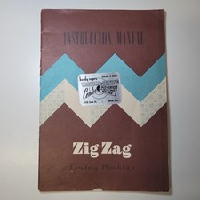 Manual de instrucciones de máquina de coser Zig Zag vintage modelo de lujo folleto