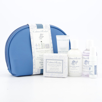 Crabtree & Evelyn Nantucket Briar Travel Set - Gel Lotion Seifennebel Creme Beutel