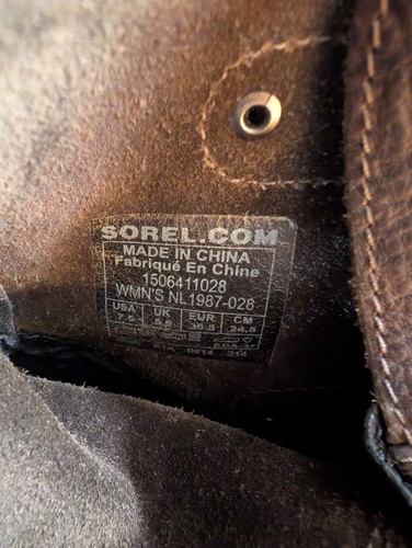 7.5 Sorel Joan of Arctic brown bootie winter boots wedge Cate the Great - Picture 5 of 6