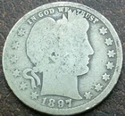US 1897-O Barber Quarter  **