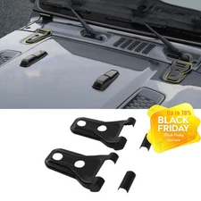 Matte Black Hood Hinge Cover Trim Decor For Jeep Wrangler JL Gladiator JT 2018+