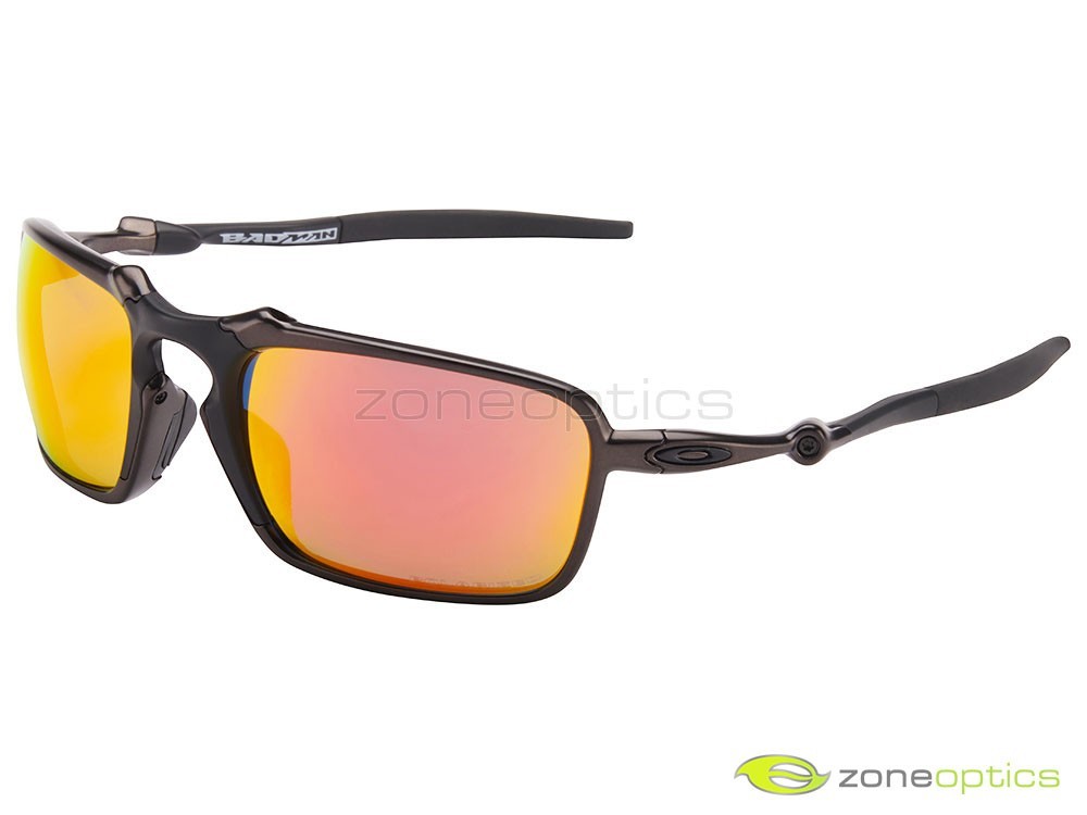 ミ*ー様 OAKLEY BADMAN Oakley Badman Polarized Sunglasses OO6020-03 X Metal Dark