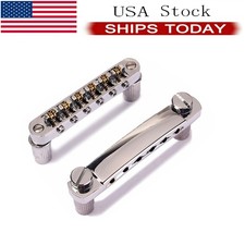 Roller Saddle Tune-O-Matic Bridge Tailpiece Studs Compatible for Les Paul LP SG