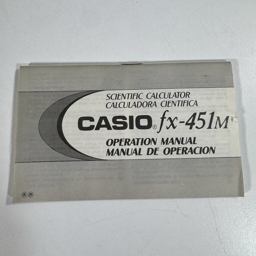 Casio FX-451M Scientific Calculator Solar Powered Vintage Boxed & Instructions - Picture 10 of 19