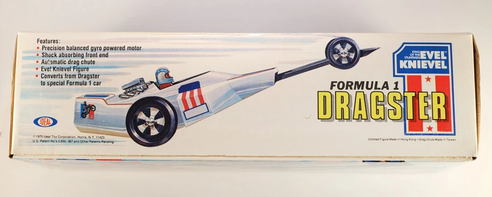 1975 Evel Knievel Formula 1 Dragster by Ideal – Vintage, Mint in Unopened Box - Image 4 of 4