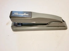 Swingline No. 27 Made in USA Stapler Heavy Duty Vintage Durable Gray Art Deco 
