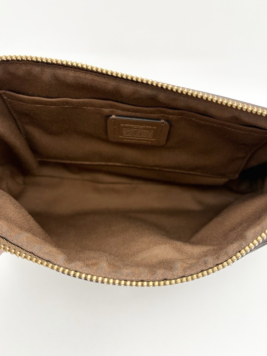Coach F58316 East West Crossbody Messenger Signature Bag Brown Coach F58316 East West Crossbody Messenger Signature Bag Brown
