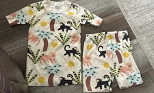 Hanna Andersson Jungle Shirt  Shorts Set. Size 6-7 120 Monkey