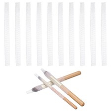 50Pcs Makeup Brush Protector, 12cm PE Plastic Mesh Sleeve Cover, Clear