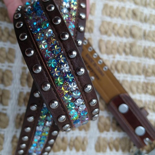 Pure Western Girl Belt in Size 24'' 61-71cm PU Leather with Studs Near New Cond - Picture 2 of 4