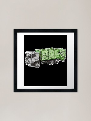 I Love Garbage Day Trash Recycling  Framed Wall Art Poster Canvas Print Picture