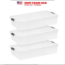 IRIS 50 Qt. Plastic Storage Bins with Lids, Stackable Storage Containers, Totes,