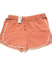 Old Navy Girls XL 14-16 Scalloped Embroidered Shorts - Coral Pink - NWT