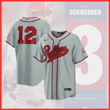#12 Kyle Phillies Gray 2026 Field of Dreams Stadium Stitched Baseball Jersey Fan