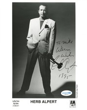 Herb Alpert "Tijuana Brass" Trumpet AUTOGRAPH Signed 8x10 Photo "To Mike" B ACOA Herb Alpert "Tijuana Brass" Trumpet AUTOGRAPH Signed 8x10 Photo "To Mike" B ACOA