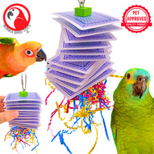 Bonka Bird Toys 1472 Poker Chew Shred Forage Paper Foam Spin Parrot Cage Pet Toy