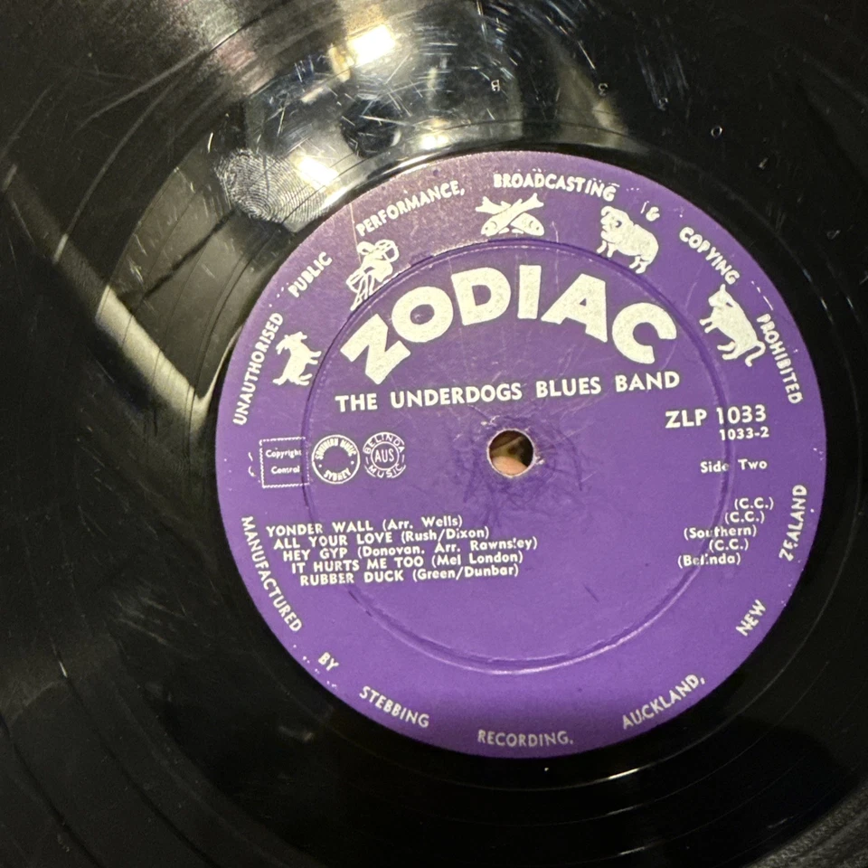 The Underdogs Blues Band – Mono 1st Press NZ 1968 Purple Zodiac Label ZLP1033 Foto 3 de 4