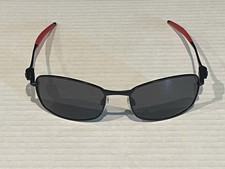 Oakley Whisker Polarized Sunglasses Matte Black Red Prizm Black Lens 61-17 133mm