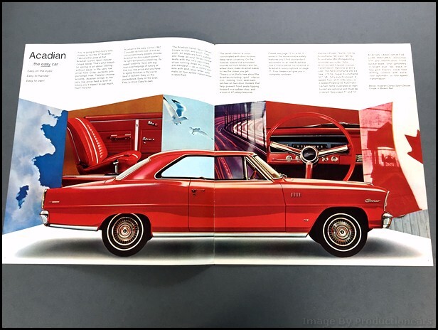 1967 Acadian BIG Vintage Canada Car Brochure Catalog Pontiac Canso