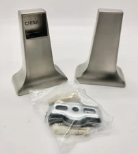 Towel Bar Bracket Set 3/4 inch Satin Nickel Concealed Screws with Hardware