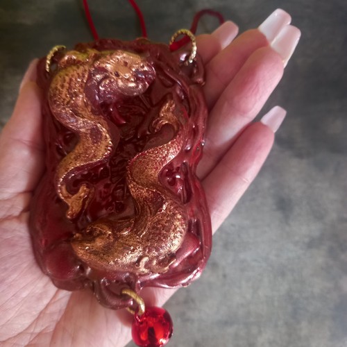 jewelry woman fashion necklace gothic pendant witch amulet layered faces dragons - Picture 8 of 24