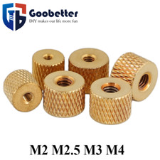 M2 2.5 M3 M4 Brass Knurled Thumb Nut Hand Tighten Grip Knob Round Adjustment Nut