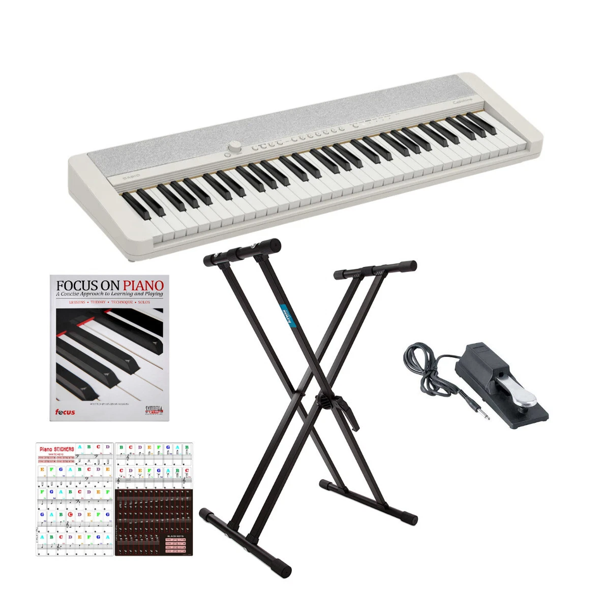 Casio Casiotone CT-S1 61 Key Portable Piano Bundle with Stand and