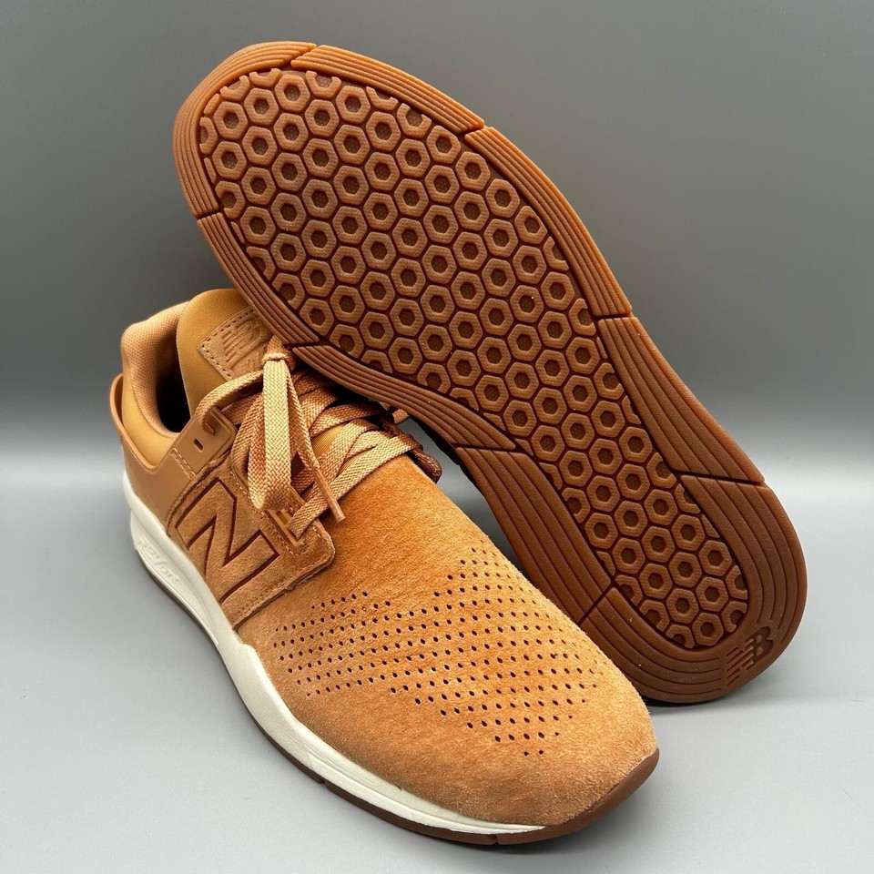 New Balance 247 v2 Peach Suede Trainers MS247GP Mens Uk 10 Sneakers