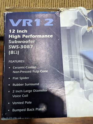 Rare unused Alpine XR12 Subwoofer 12 inch Model SWS-3087. Tested and works fine!