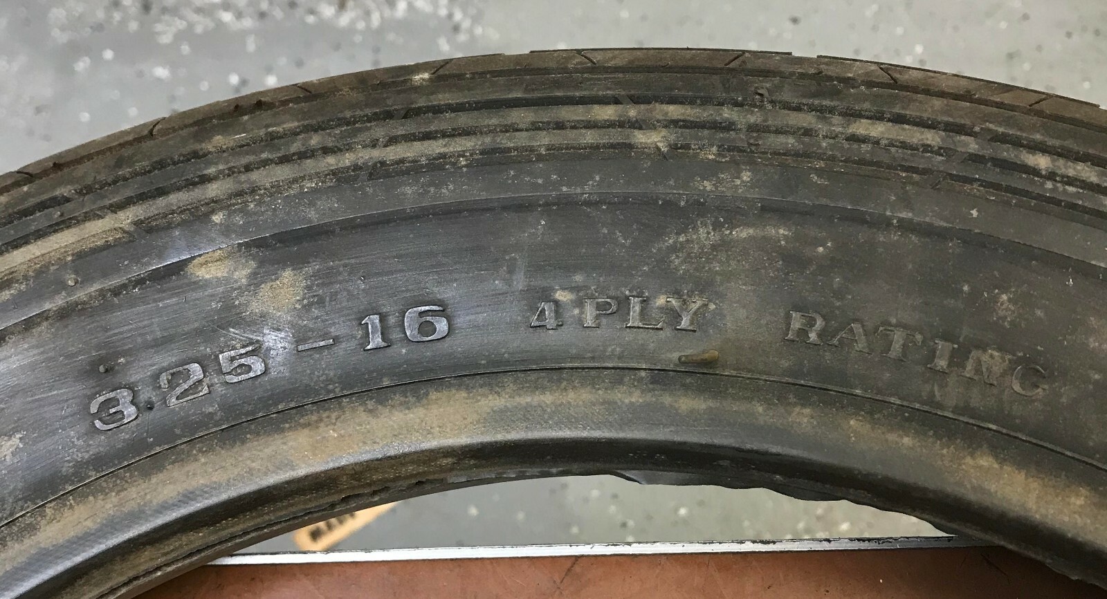 Vintage LIEN SHIN 3.2516 Ribbed Front Motorcycle Tire Made In Taiwan