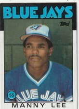 FREE SHIPPING-MINT-1986 Topps #23 Manuel Lee Blue Jays PLUS BONUS CARDS