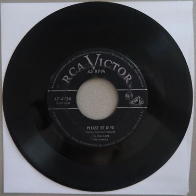 LILY ANN CAROL I'M SORRY/PLEASE BE KIND RCA VICTOR VINYL 45 VG 25-117